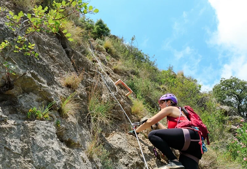 Steep initial steps in the first section